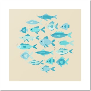 Fish school Posters and Art